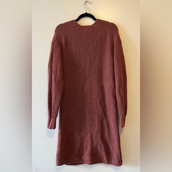 Aritzia Wilfred Seville 100% Merino Wool Knit Dress Size XS In Pink Rose - Picture 6 of 14